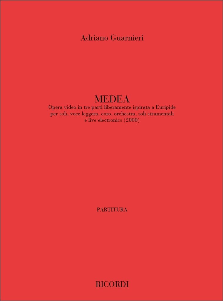 Medea. Opera Video In Tre Parti Liberamente